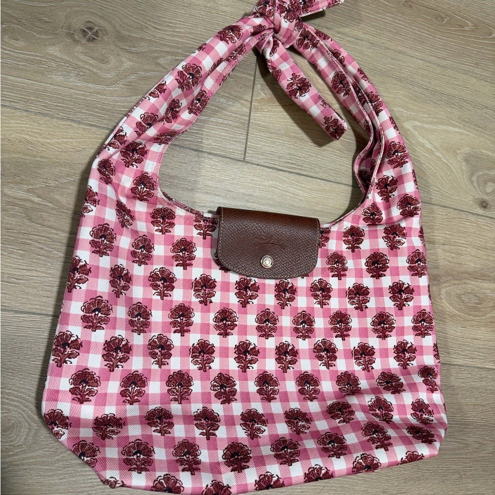 Longchamp Le Pilage Knot Medium Canvas Shoulder Bag